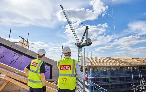 construction workers on site