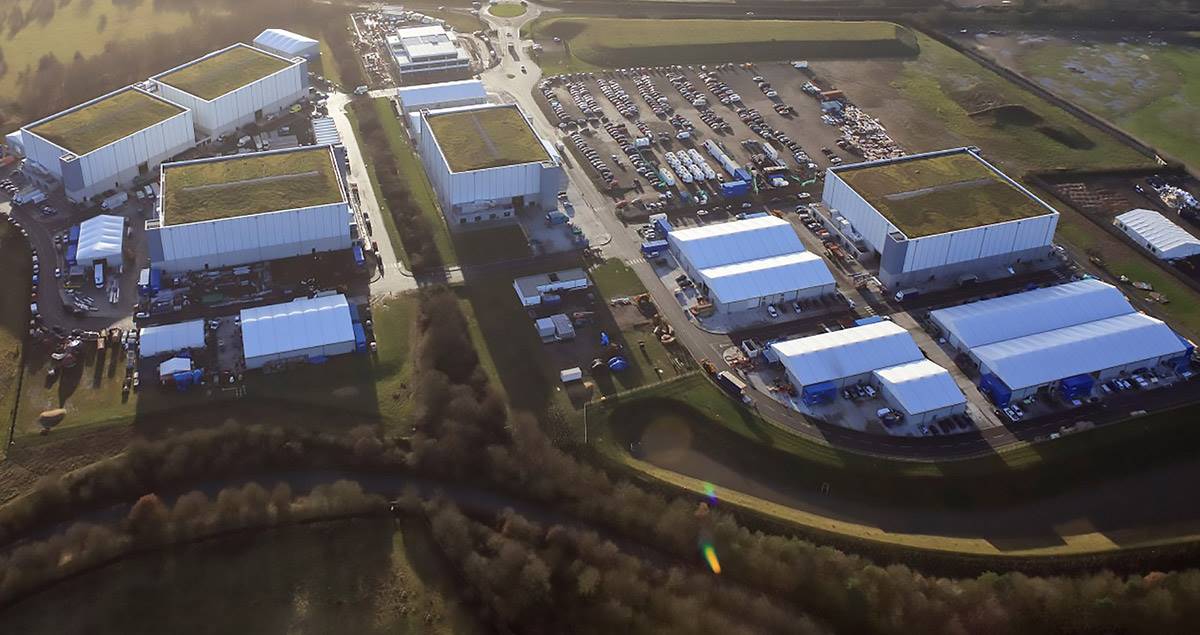 aerial image of phase 2 works at pinewood studios 