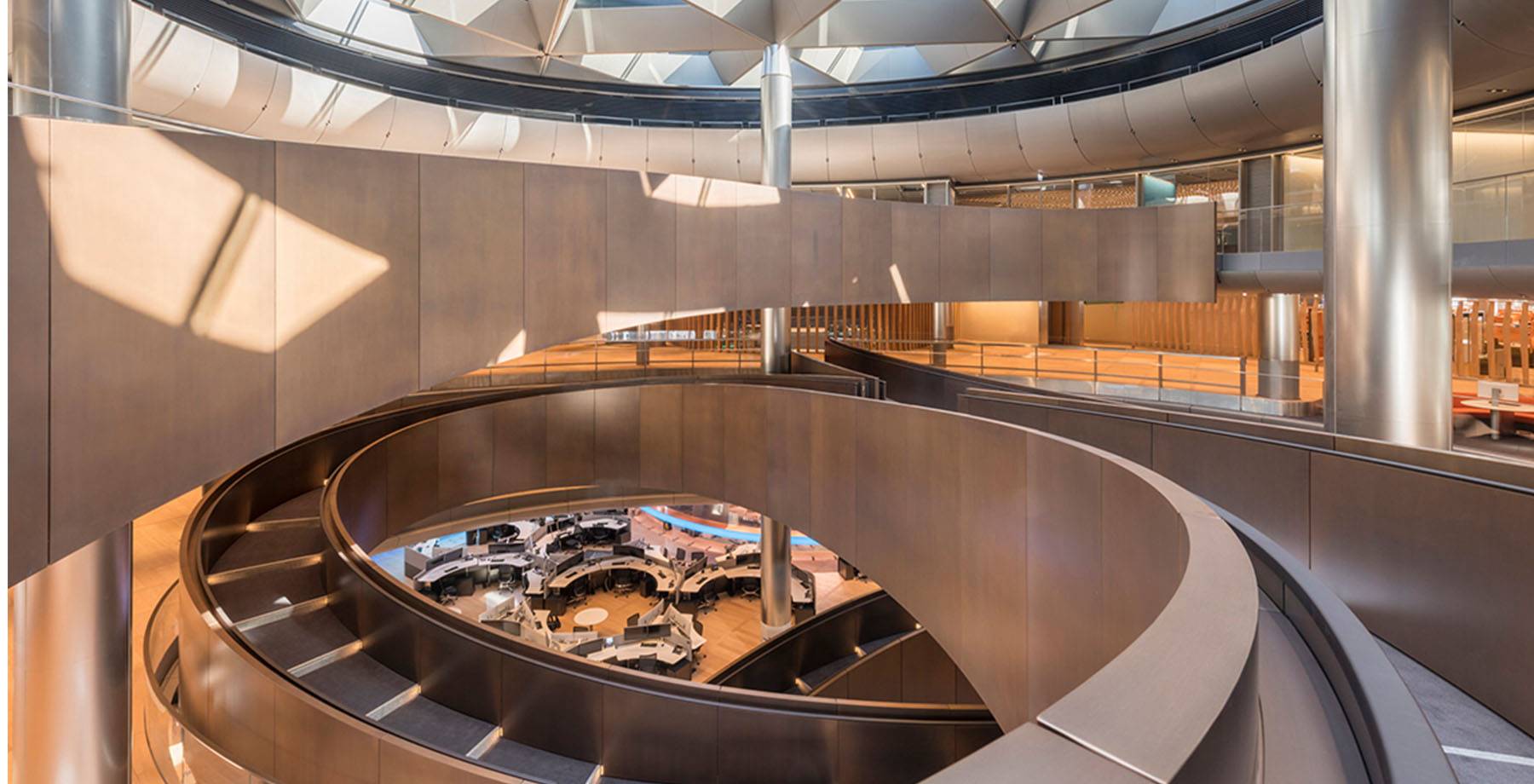 Interior ramp at Bloomberg