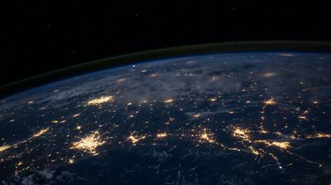 view of global infrastructure from space