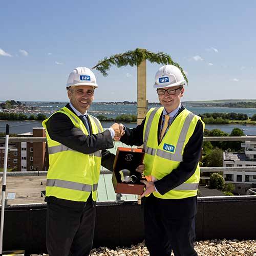 Poole Hospital topping out