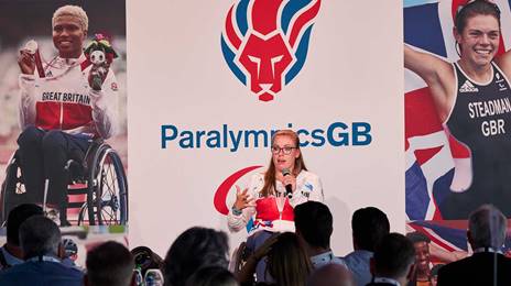 Hannah Cockroft speaks at the Best of British lunch