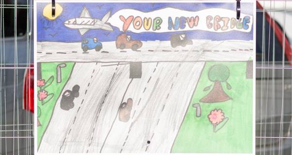 A533 Bridge Replacement schoolkids drawing