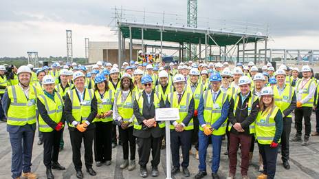 Royal Bournemouth Hospital - Topping Out photo of all guests