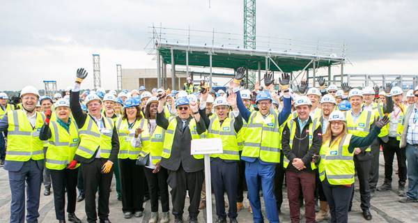 group shot at topping out