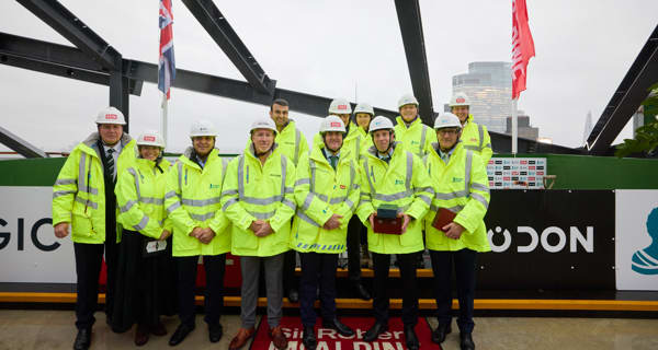 Delegates gather for a photo