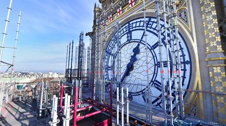 Elizabeth Tower clock face. Image credit ©UK Parliament Jessica Taylor