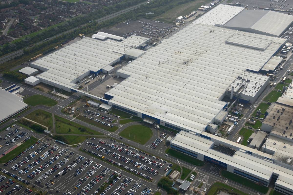 Aerial Nissan facility in Sunderland