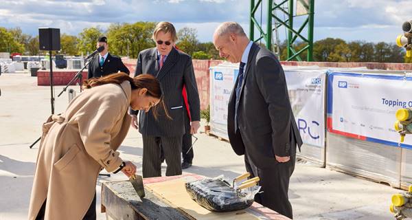 Signing of the cement at NRC topping out