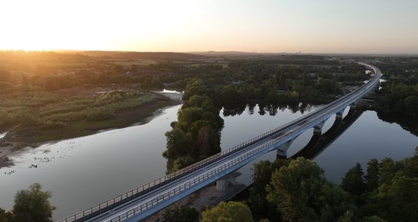 Sunset over the Colne Valley Viaduct