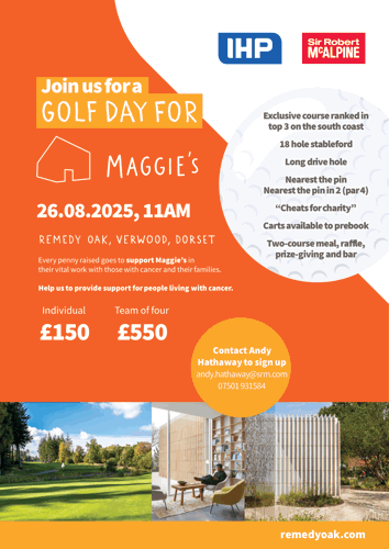 A poster outlining the details of the Maggie's Golf Day 2025