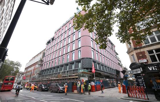 A street view of the Ilona Rose House construction site