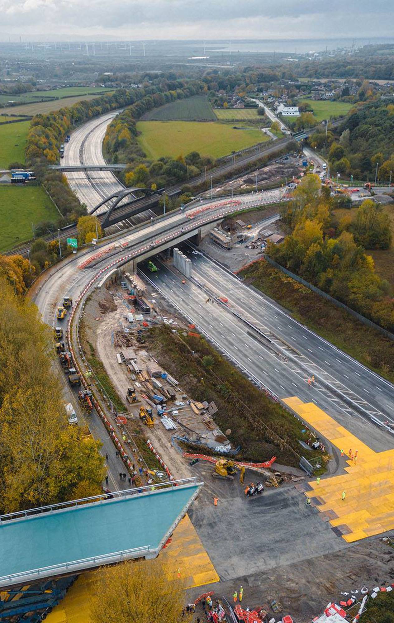 A533 Bridge Replacement Runcorn aerial perspective of the bridge