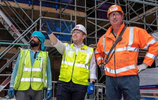 construction workers on site