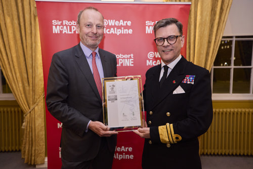 Neil Martin receives the Defence ERS Silver Award certificate