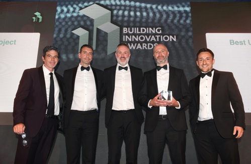 The digital construction team accepting their award at the Building Innovation Awards 2026