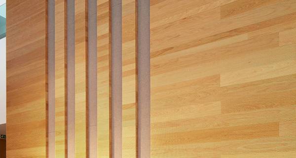 Detailed view of the Wood Wall