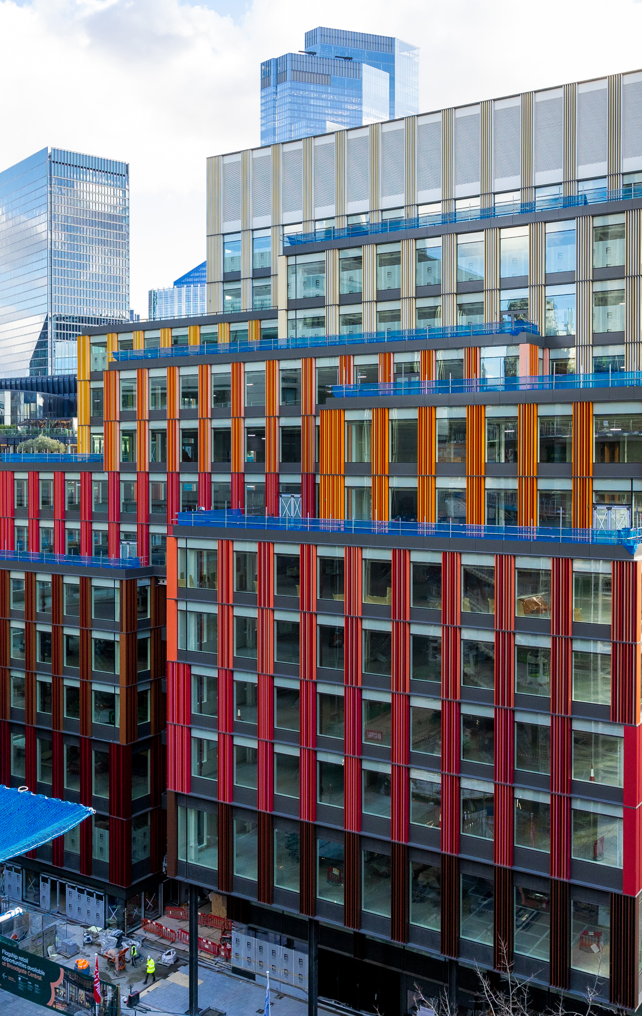 View from the rooftop of 1 Broadgate, offering a panoramic perspective of the London skyline.