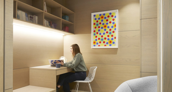 A therapy room at Maggie's Centre, equipped for individual and group sessions.