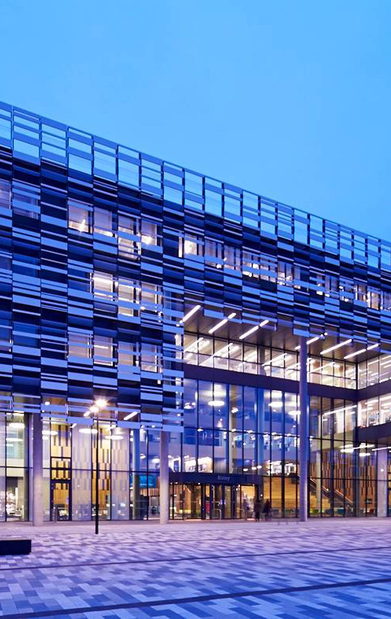 Lecture theatre at the Birley Fields building, providing spacious and modern environments for academic lectures.